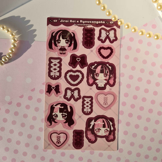 Jirai Kei, Ryousangata, Lolita, Gothic, Gyaru , J-Fashion OCs - Stickersheets