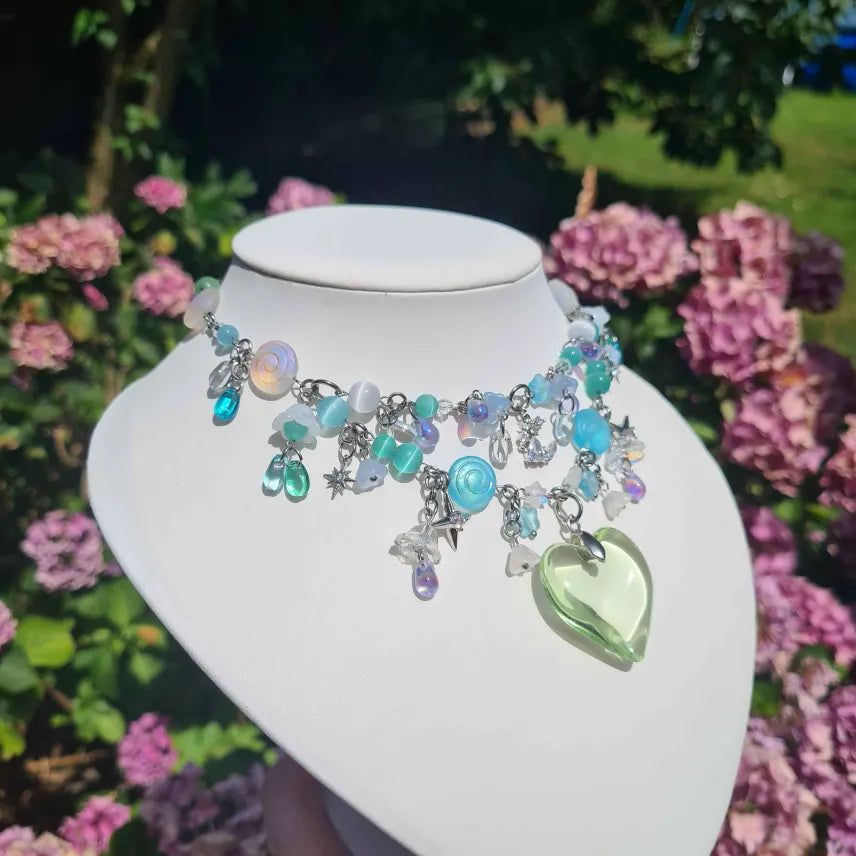 sea siren necklace - handmade necklace choker
