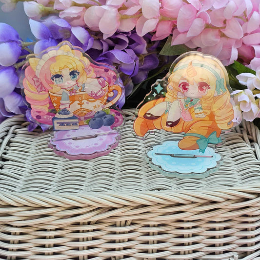 Café Cuties Soraka & Gwen - Acrylic Standee , League of Legends