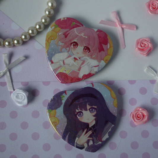 Madoka and Homura , Madoka Magica Puella Magica - Button Badges