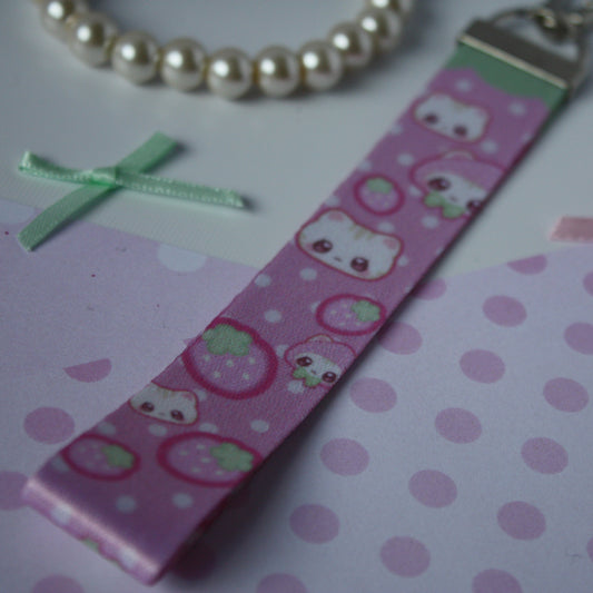 Kiki The Strawmew , Kawaii - small Lanyard