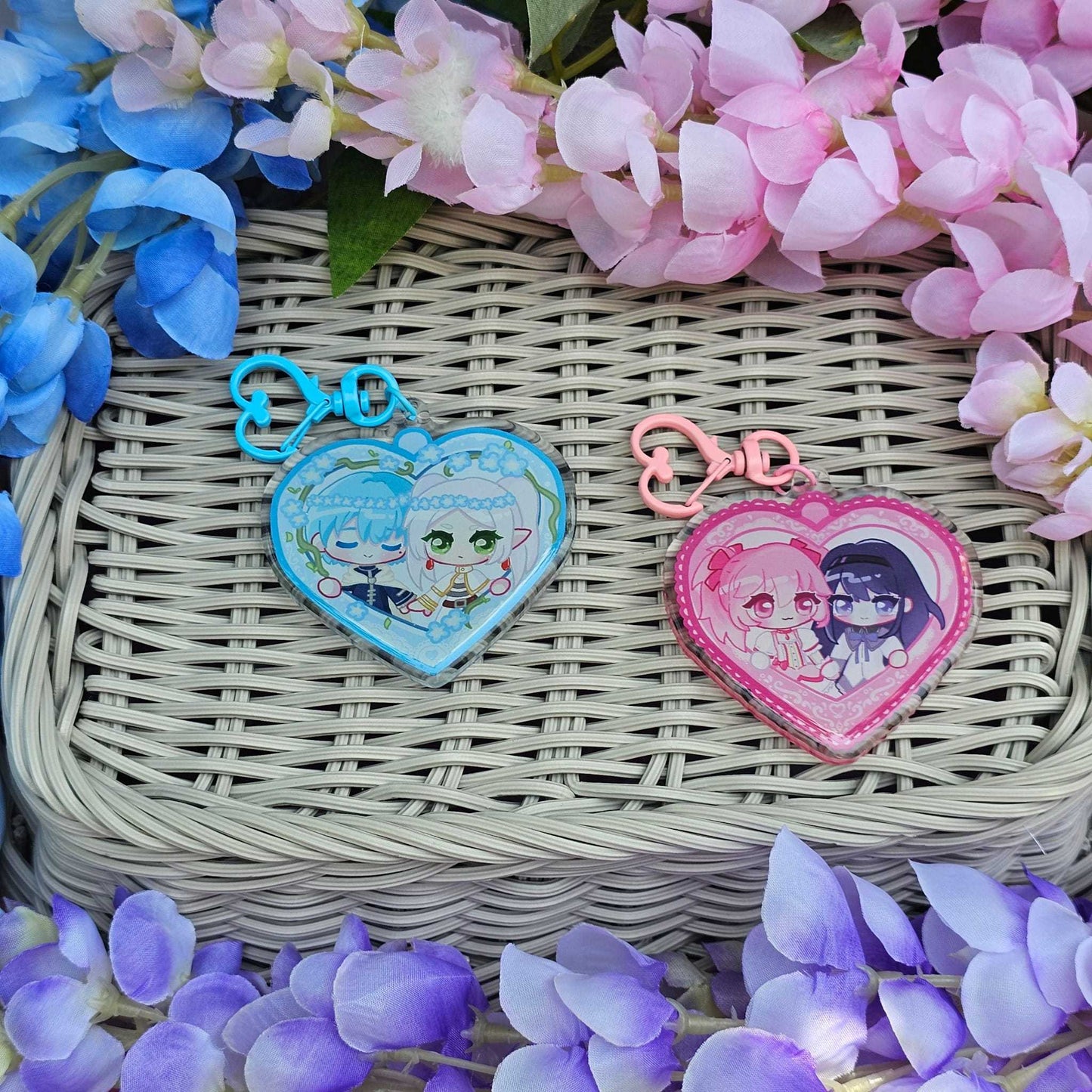 Anime Heart Keycharm Lovers , Madoka Magica, Frieren , Magical Girls - Acrylic Keycharms