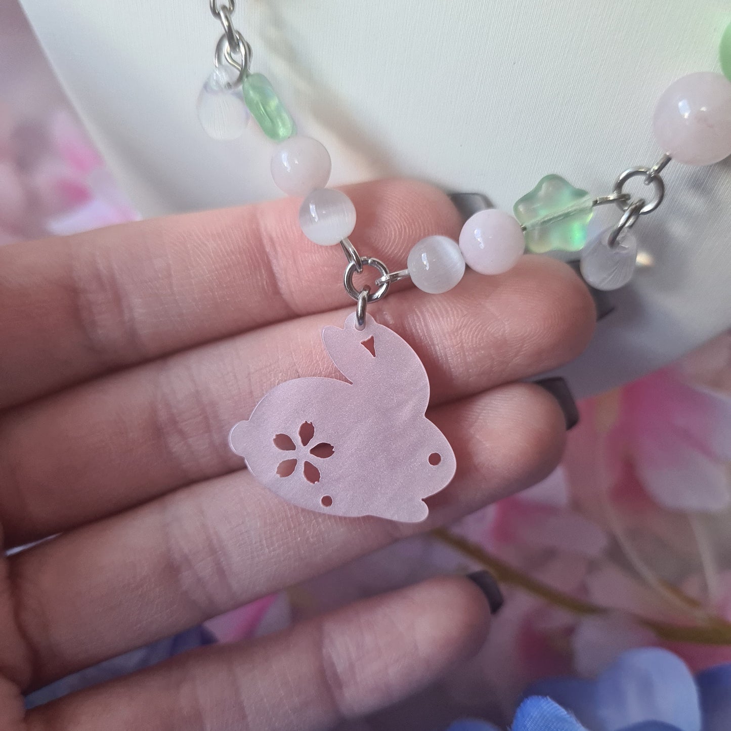 soft bunny petals - Necklace