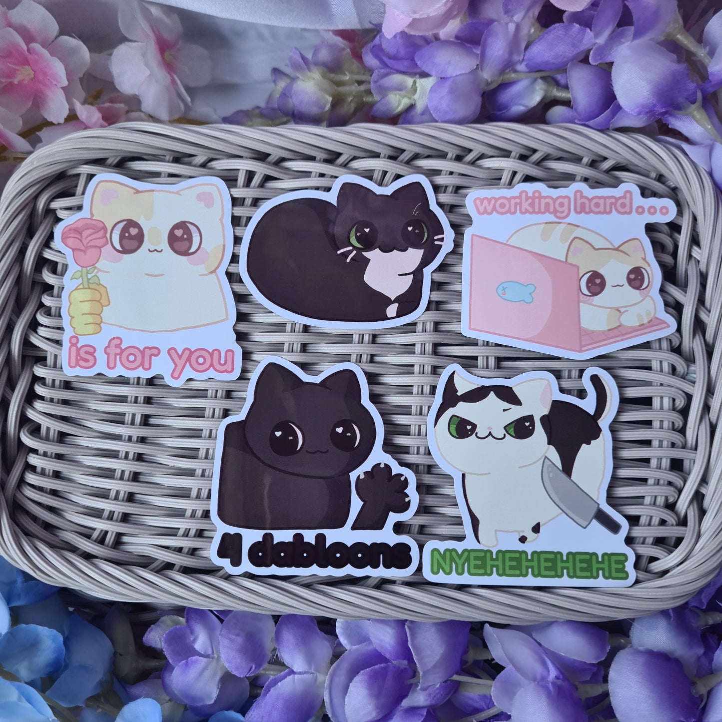Meme Cat Stickers V2 - Vinyl Stickers