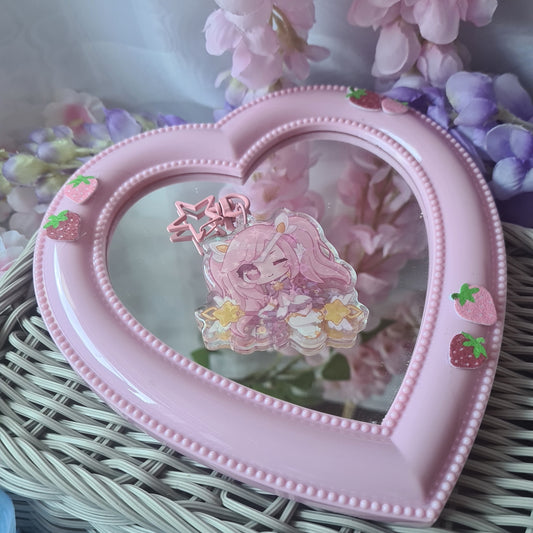 Star Guardian Lux - Acrylic Glitter Epoxy Keycharm , League of Legends