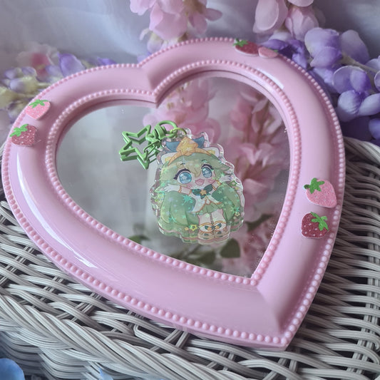 Star Guardian Lulu - Acrylic Glitter Epoxy Keycharm , League of Legends