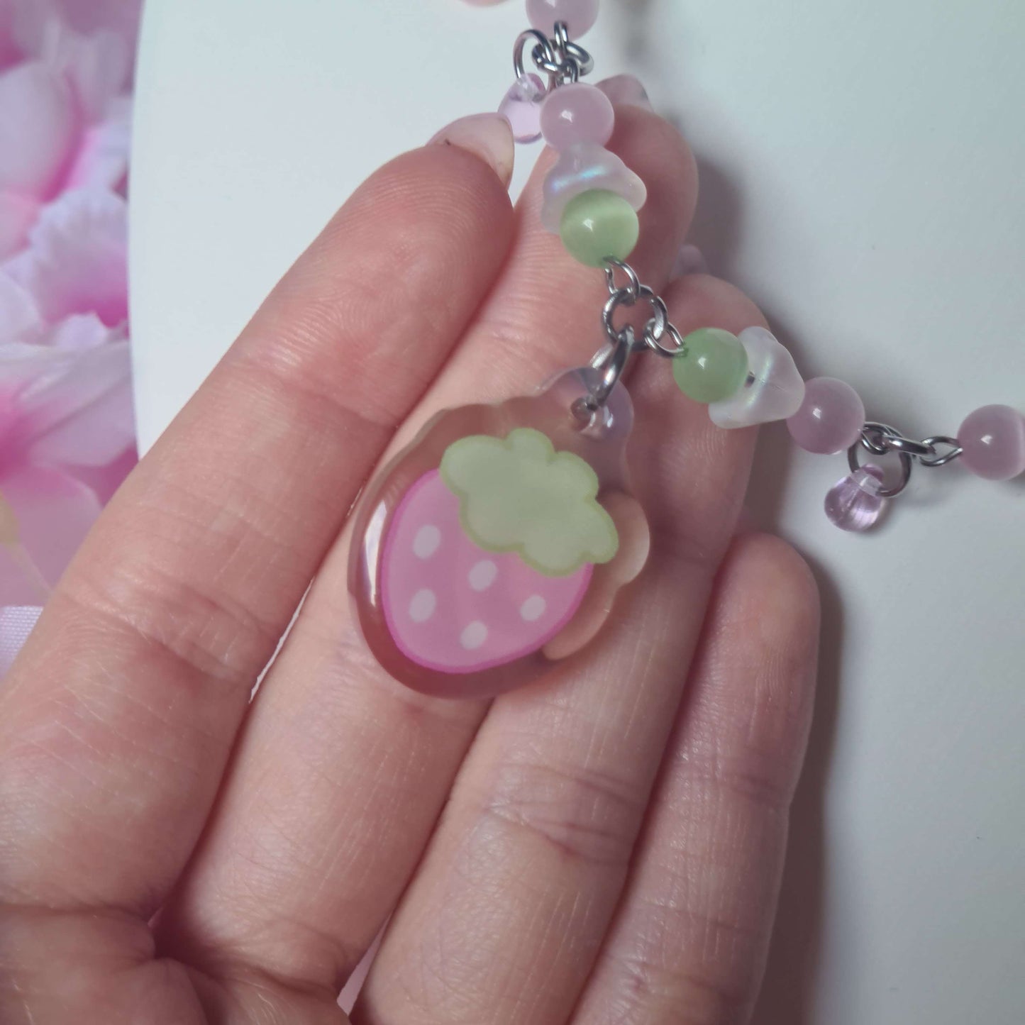 Strawberry Matcha - Necklace