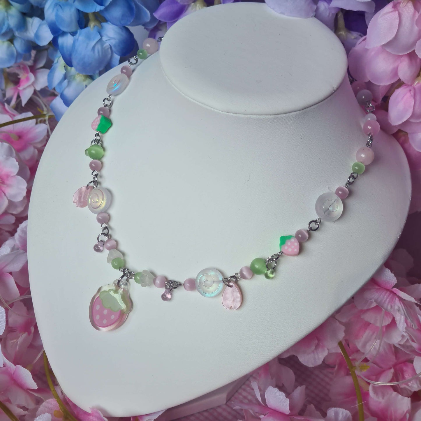 Strawberry Matcha - Necklace