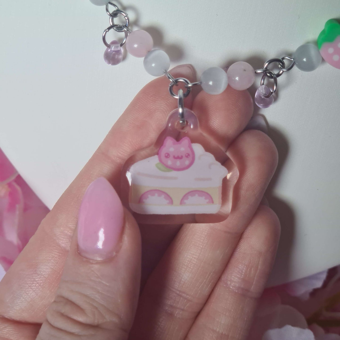 Strawberry Cake - Necklace