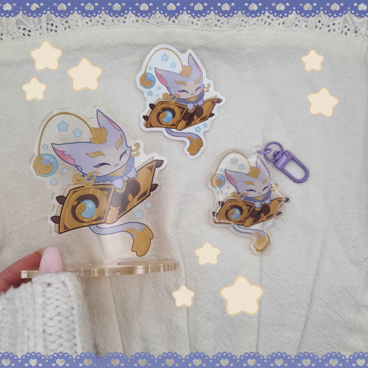 Yuumi The Magical Cat BUNDLE , League of Legends - Standee, Keycharm and Sticker