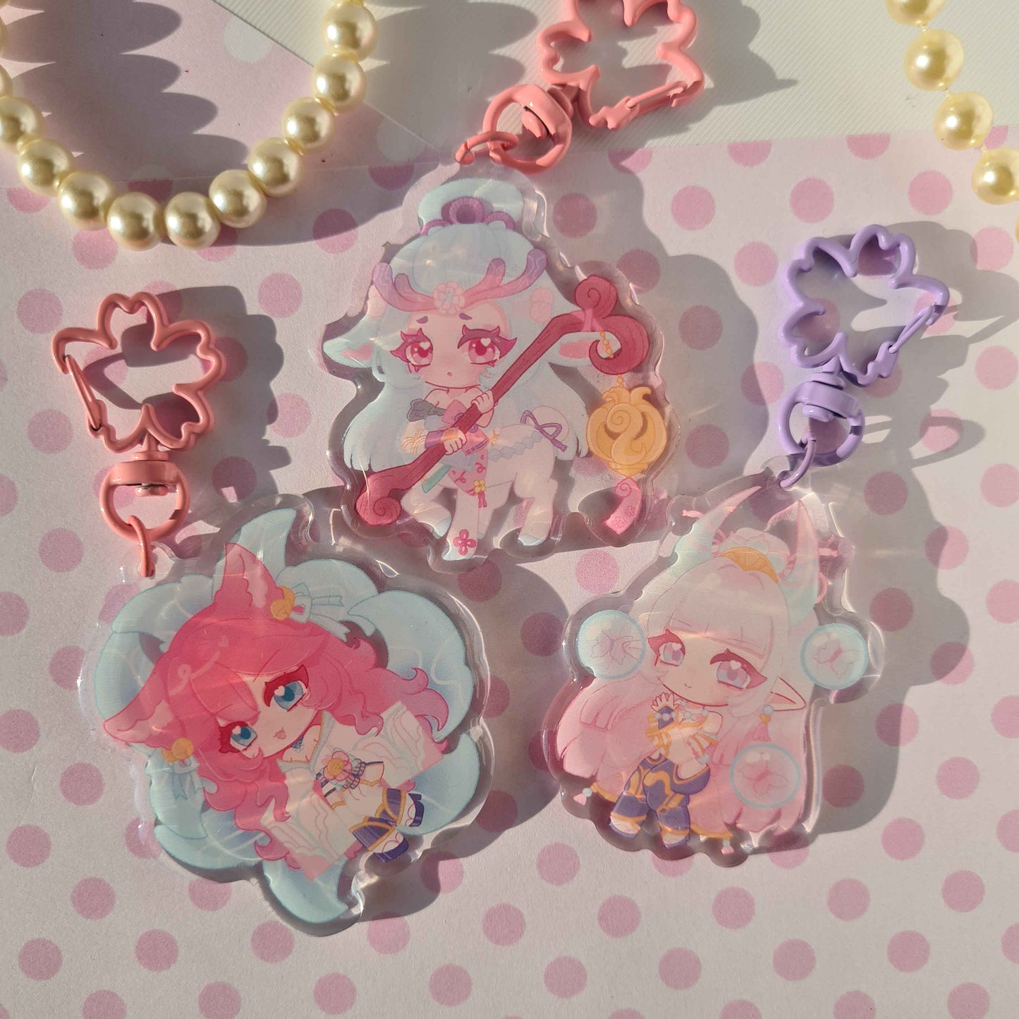 Spirit Blossom Ahri, Syndra, Lillia , League of Legends - Acrylic Keycharms