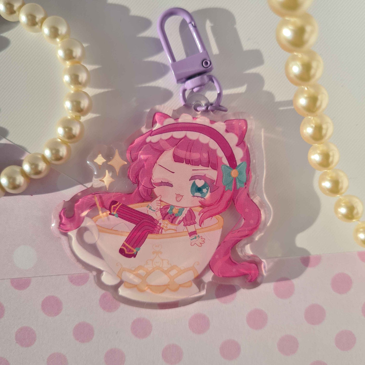 Cafe Cuties Jinx and Soraka , League of Legends - Acrylic Keycharms
