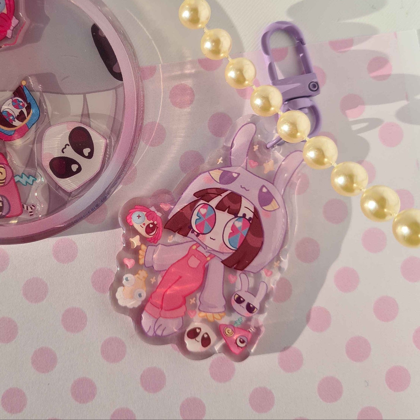 Pomni in Jax suit , The Amazing Digital Circus - Acrylic Keycharm
