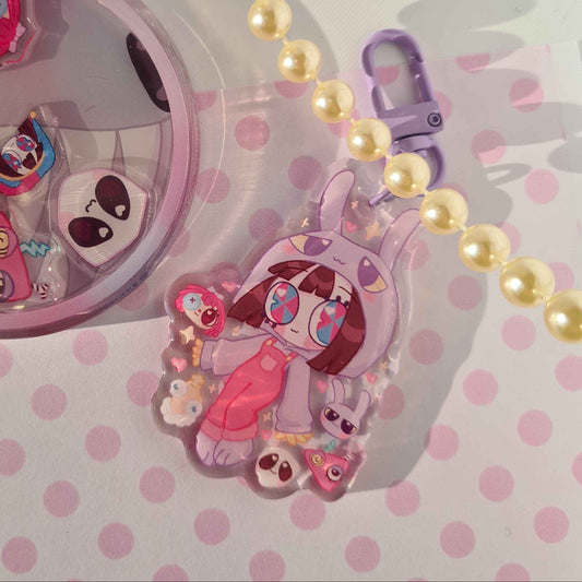 Pomni in Jax suit , The Amazing Digital Circus - Acrylic Keycharm