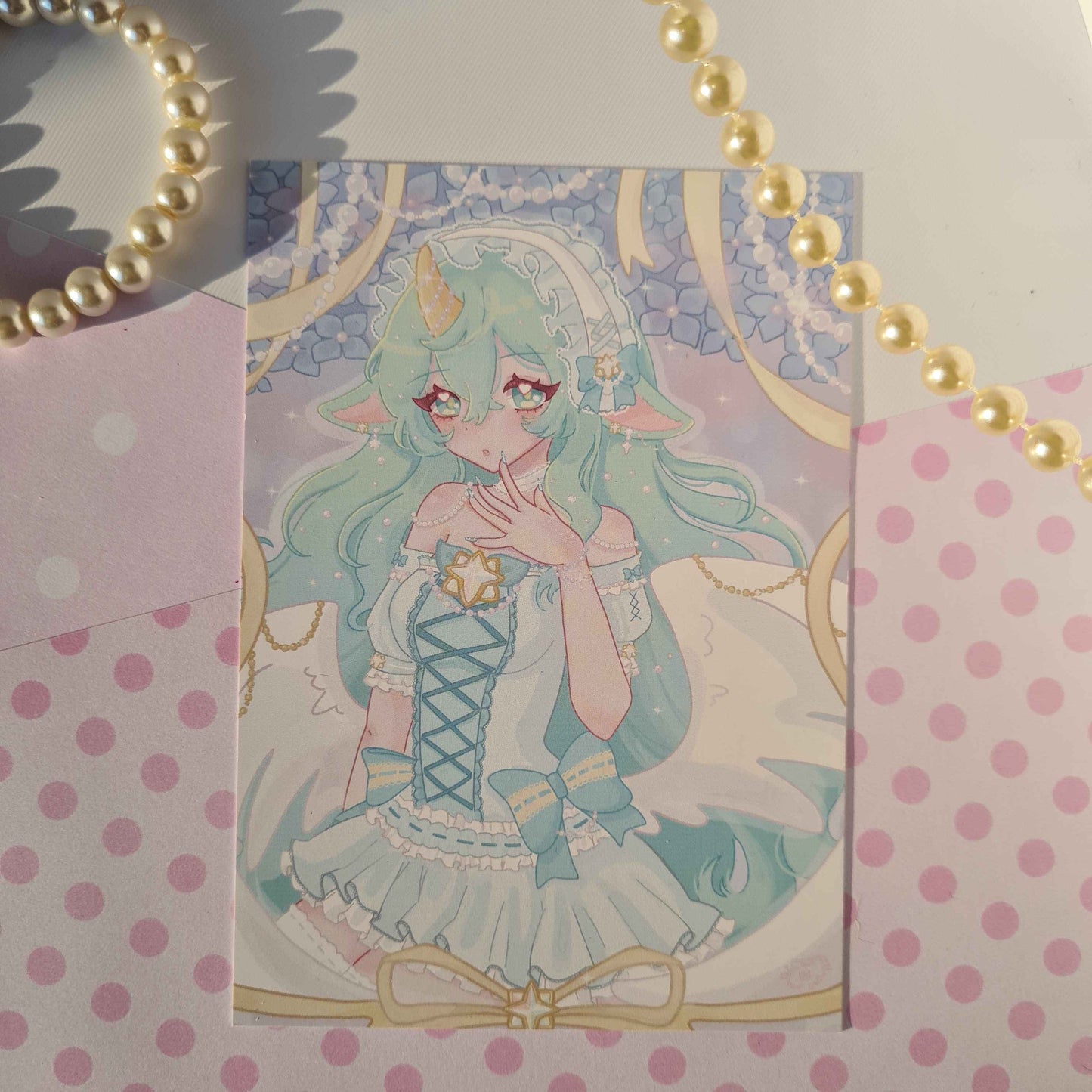 Star Guardian Soraka J-Fashion Outfit , League of Legends - A6 Art Print