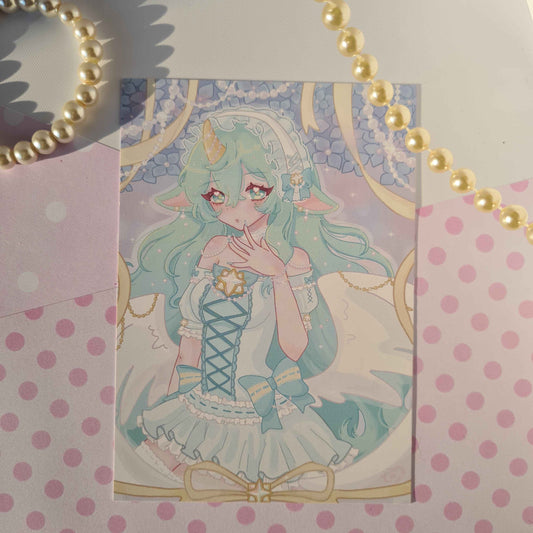 Star Guardian Soraka J-Fashion Outfit , League of Legends - A6 Art Print