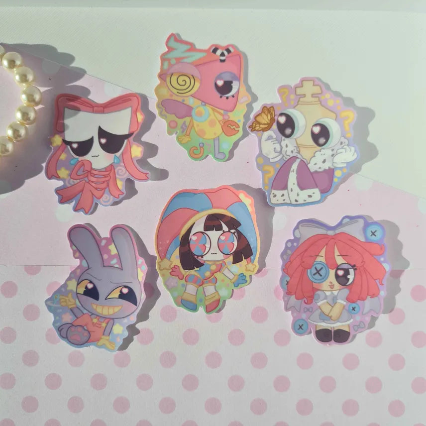 Pomni, Jax, Ragatha, Kinger, Gangle, Zooble , The Amazing Digital Circus TADC - Stickers