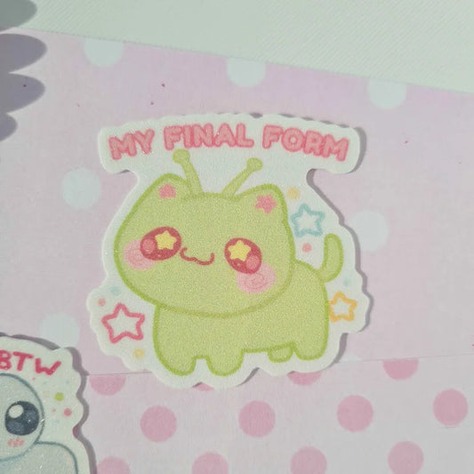 silly cats glittery - Stickers
