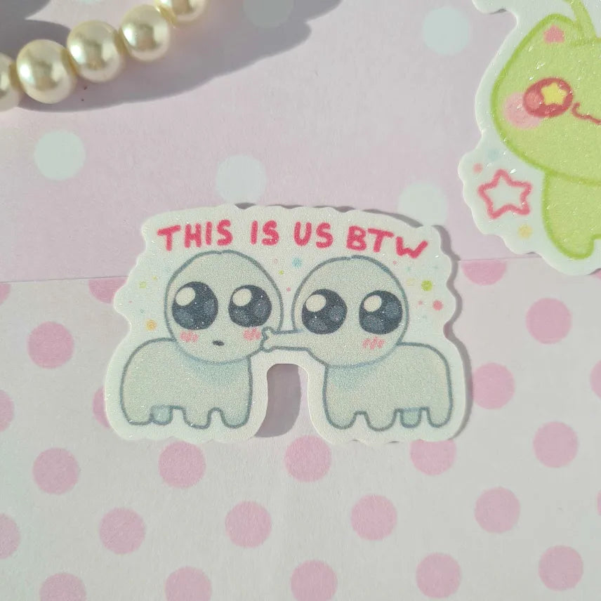 silly cats glittery - Stickers