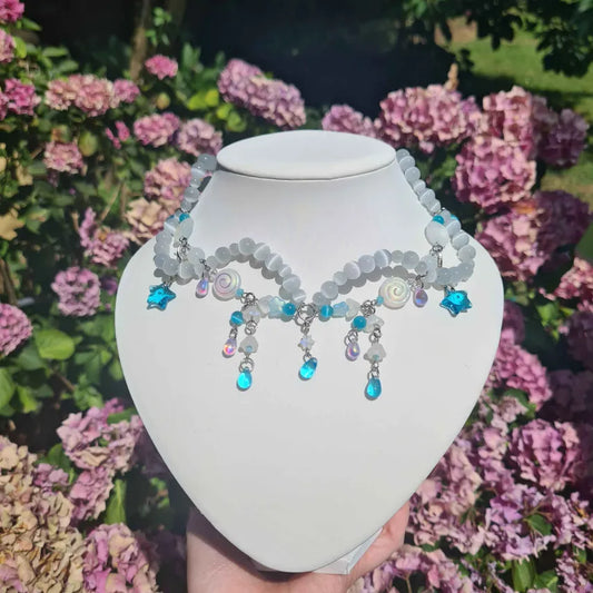 angelic tears necklace - handmade necklace choker