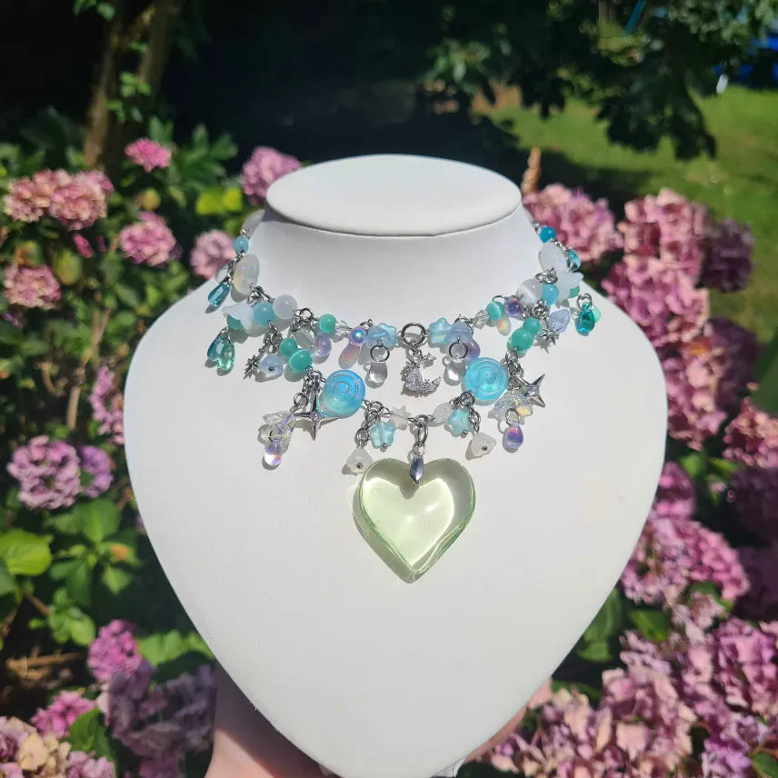 sea siren necklace - handmade necklace choker
