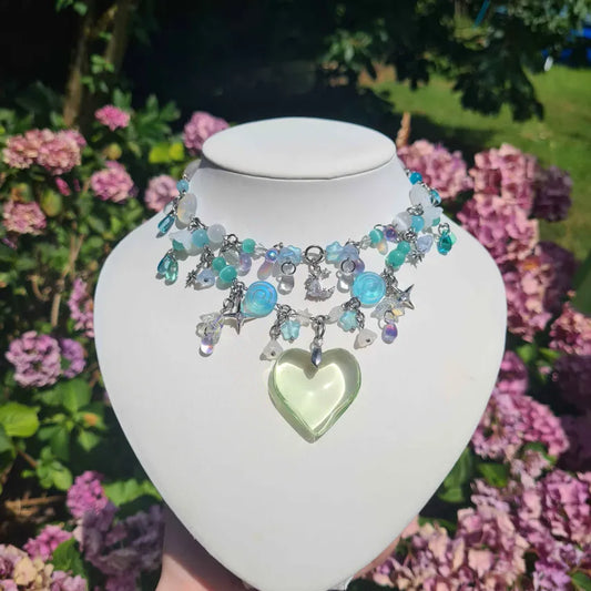 sea siren necklace - handmade necklace choker