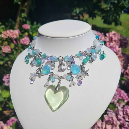 sea siren necklace - handmade necklace choker