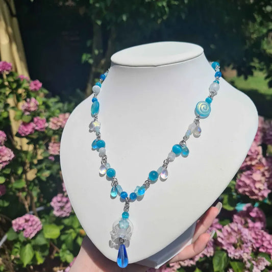 icy droplets necklace - handmade necklace