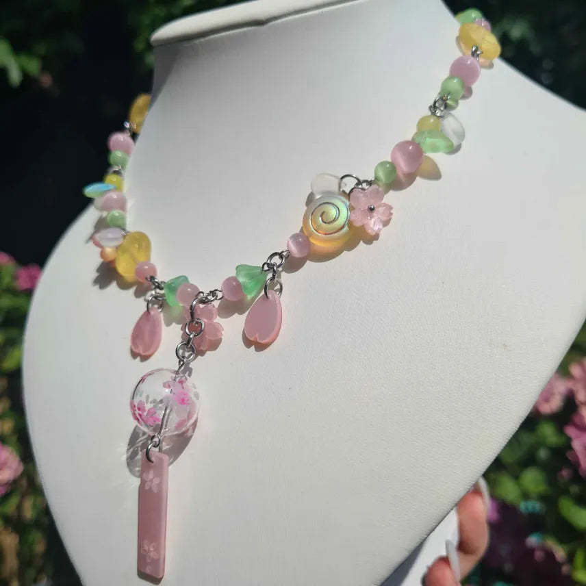 blooming spring necklace - handmade necklace