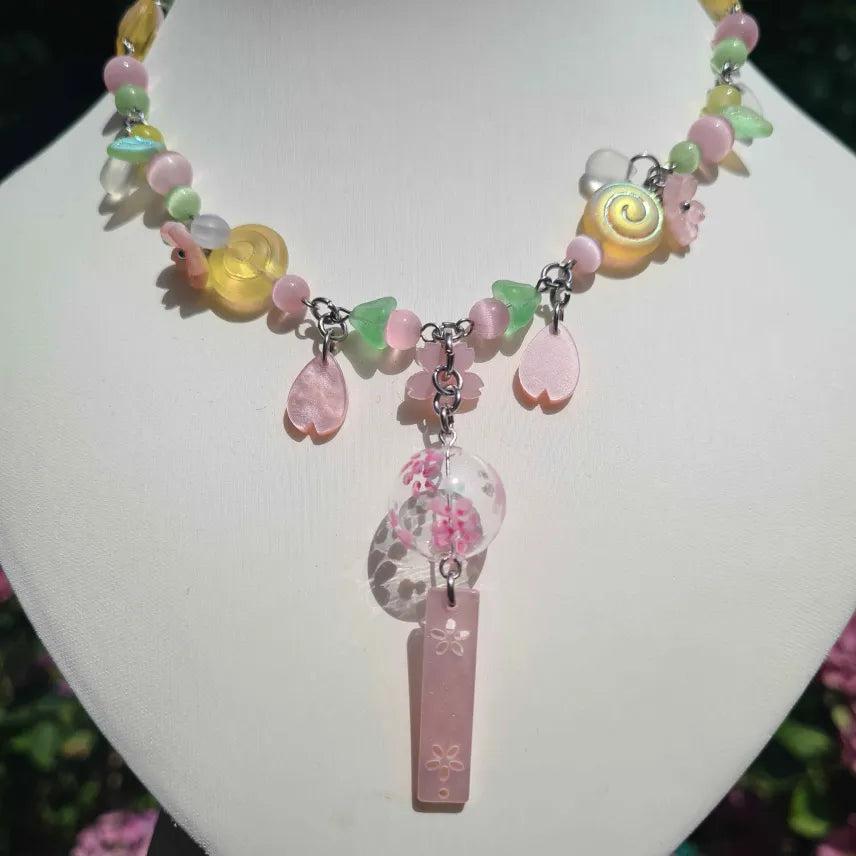 blooming spring necklace - handmade necklace