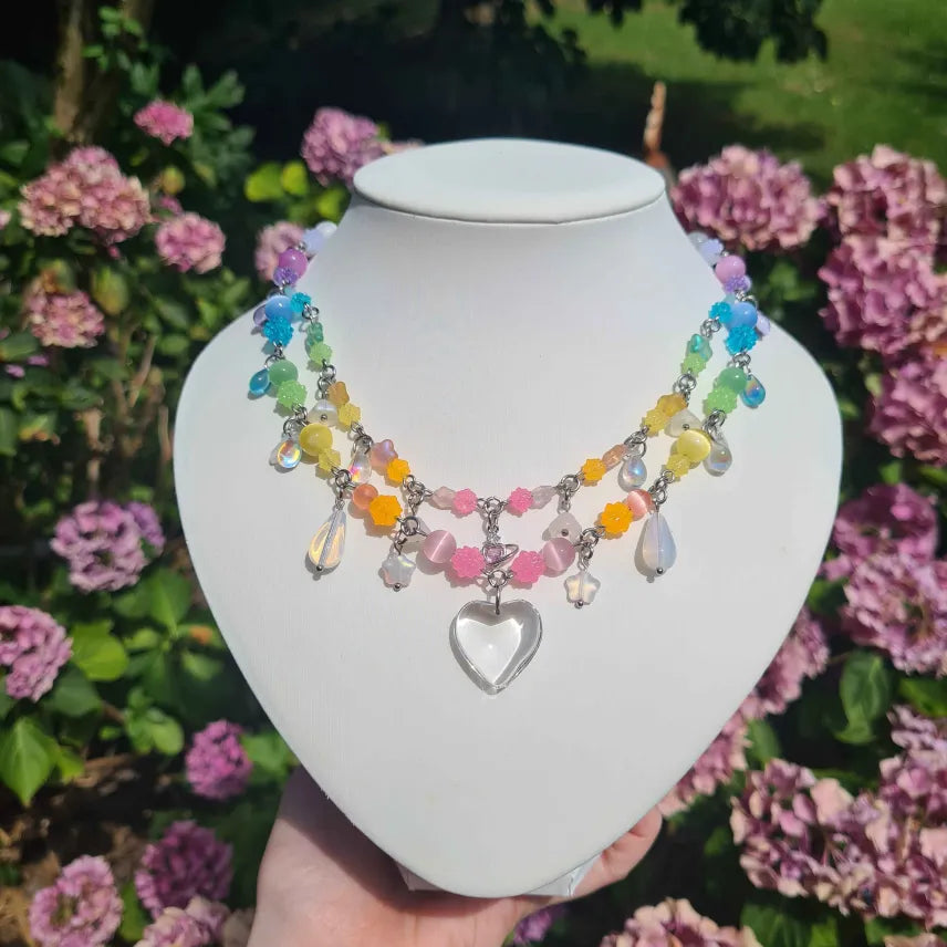konpeito lover necklace - handmade necklace