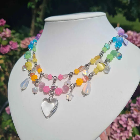 konpeito lover necklace - handmade necklace