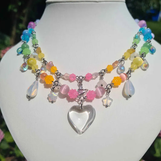 konpeito lover necklace - handmade necklace