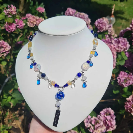 starry skies necklace - handmade necklace