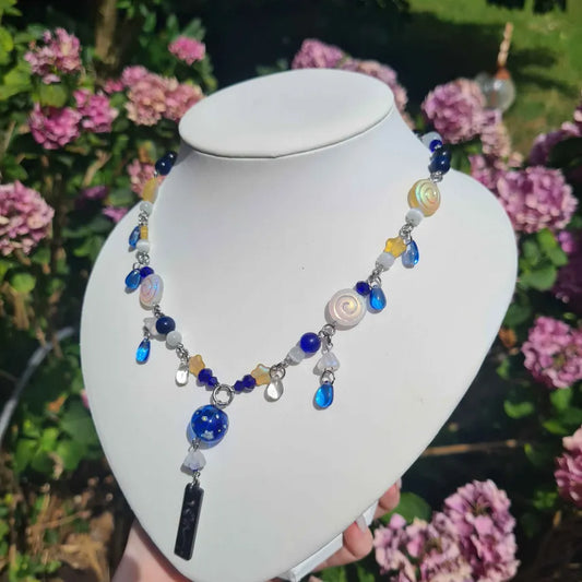 starry skies necklace - handmade necklace