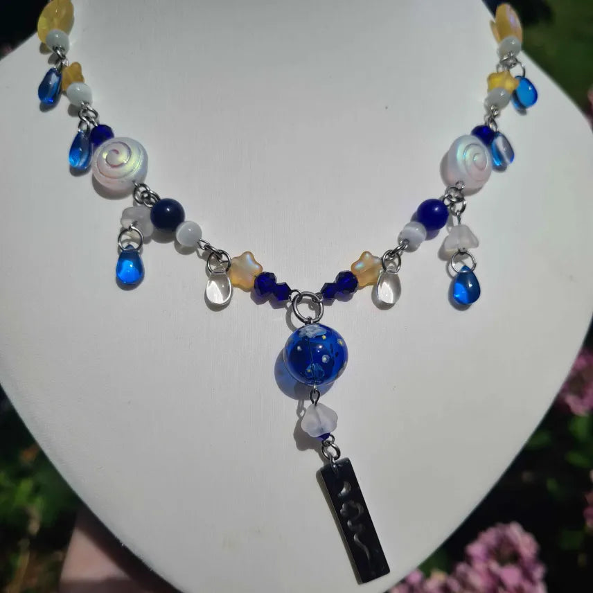 starry skies necklace - handmade necklace