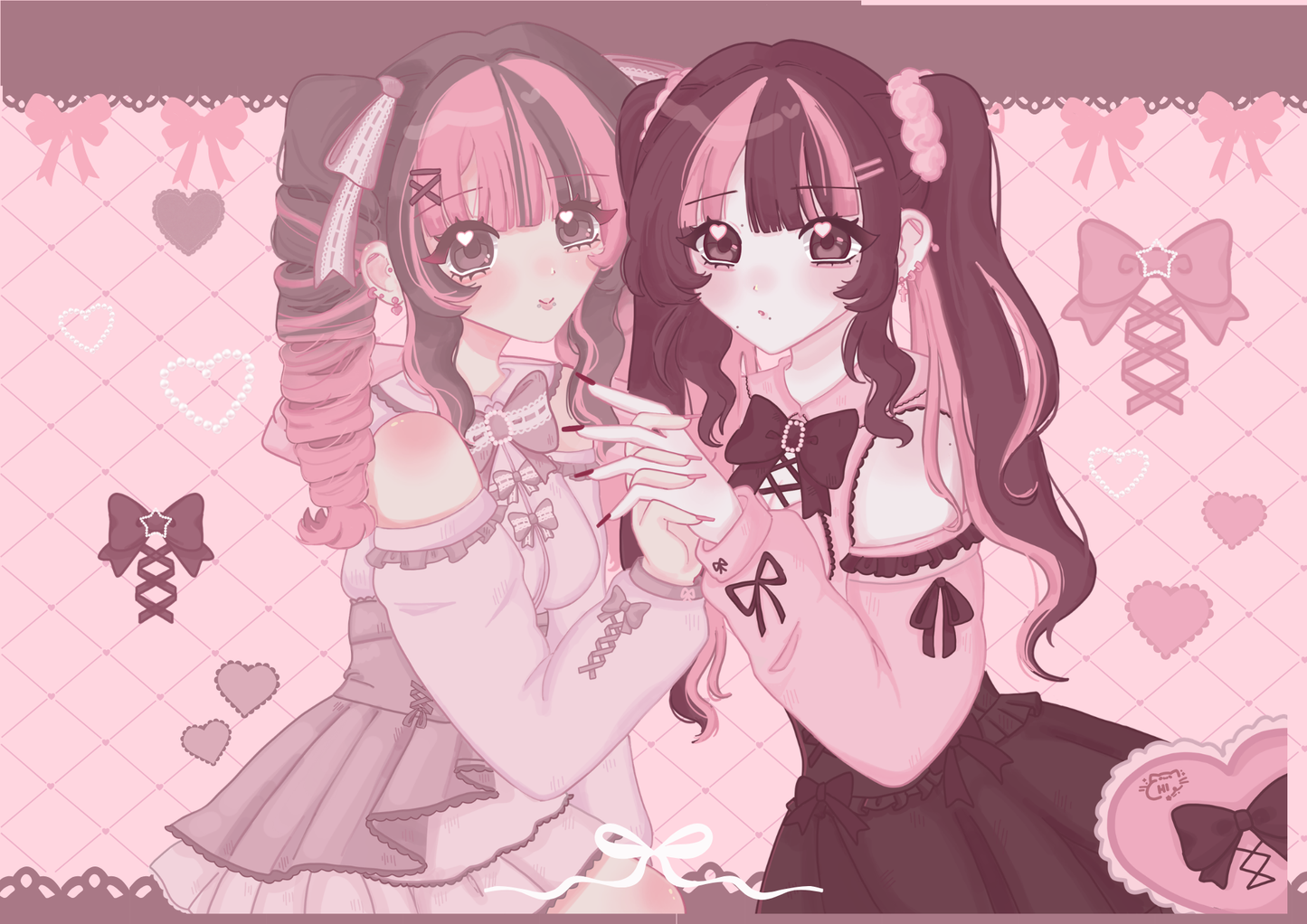 Jirai Kei x Ryousangata , J-Fashion OCs - A6 Art Print