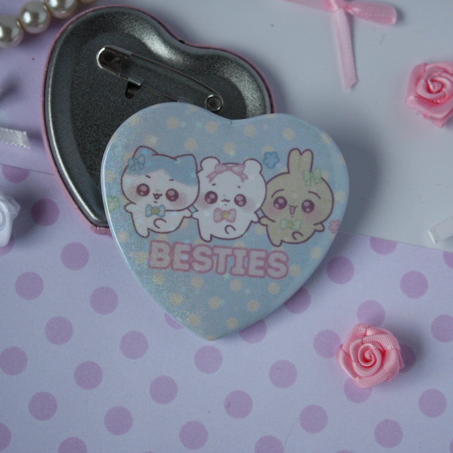 misc silly kawaii chiikawa, autism creature - Button Badges