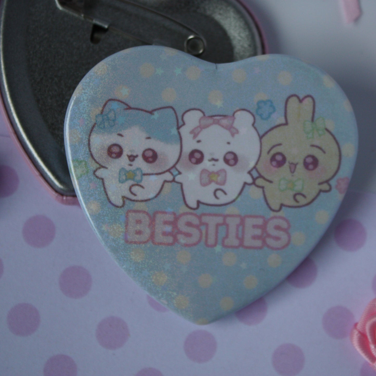 misc silly kawaii chiikawa, autism creature - Button Badges