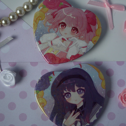 Madoka and Homura , Madoka Magica Puella Magica - Button Badges
