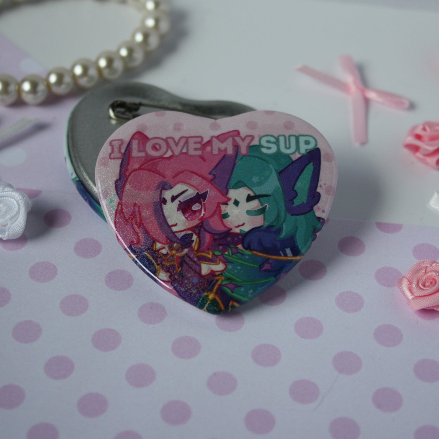 I love my ADC / SUP , League of Legends - Button Badges