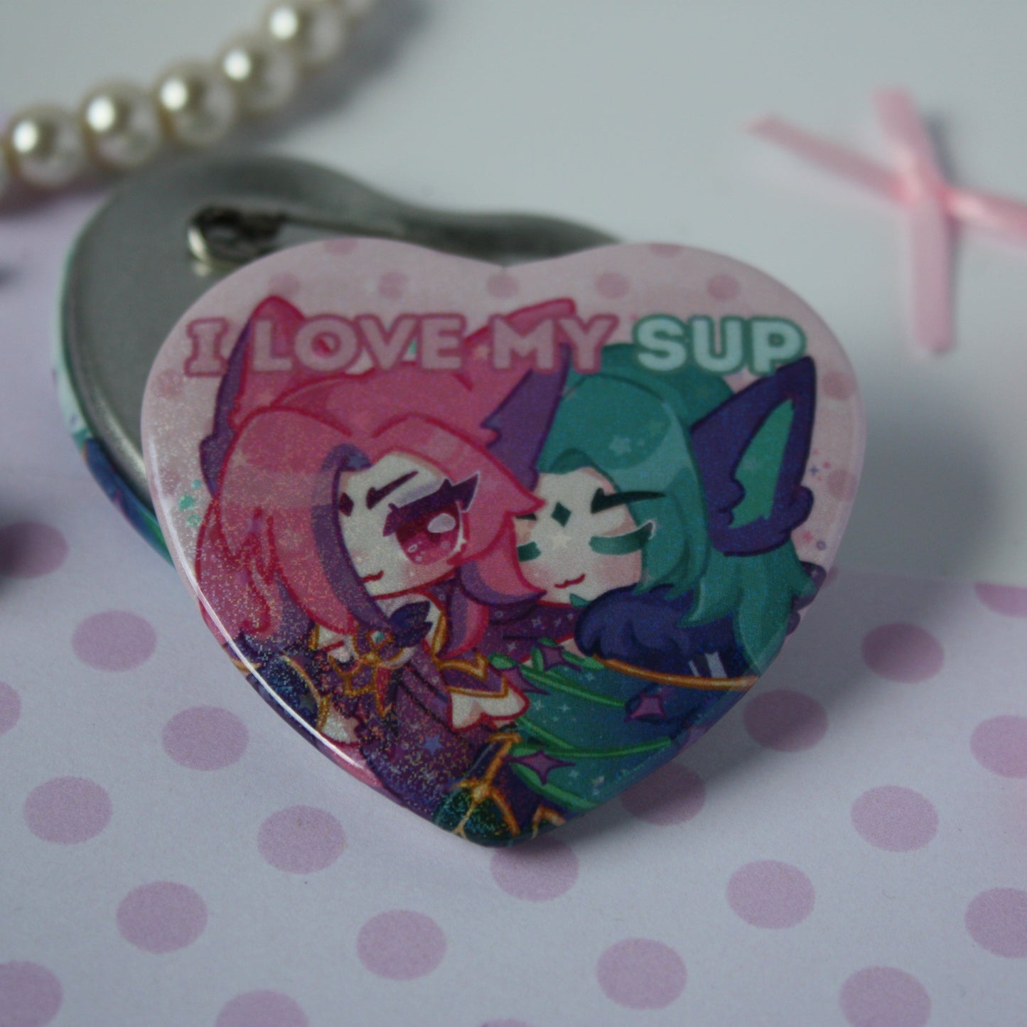 I love my ADC / SUP , League of Legends - Button Badges
