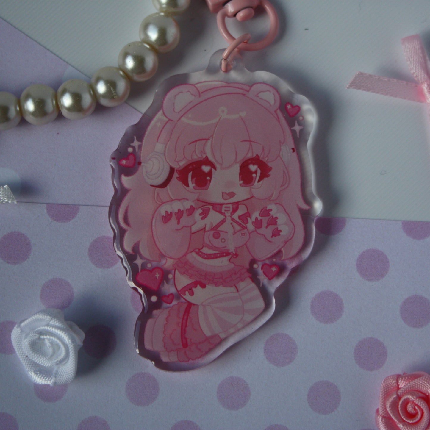 Super Sonico x Gloomy Bear - Acrylic Keycharm