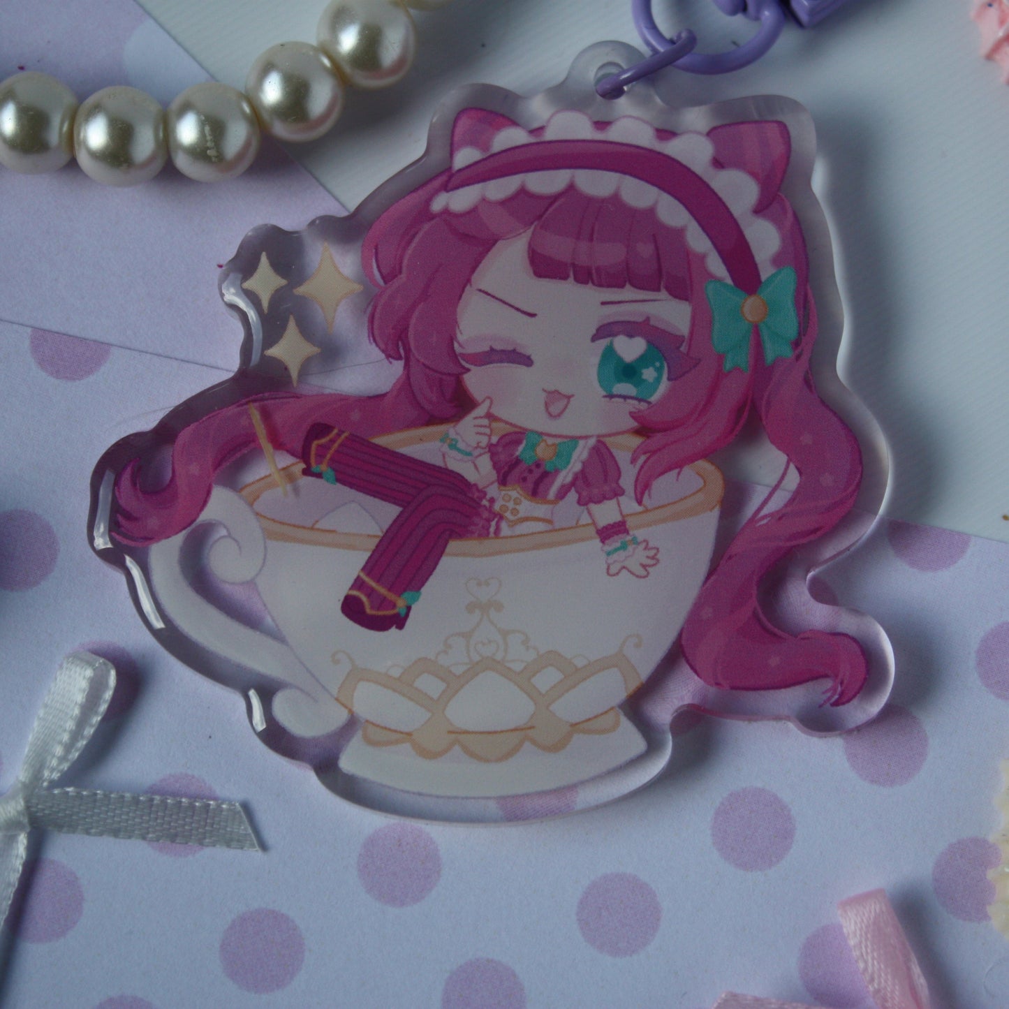 Cafe Cuties Jinx and Soraka , League of Legends - Acrylic Keycharms