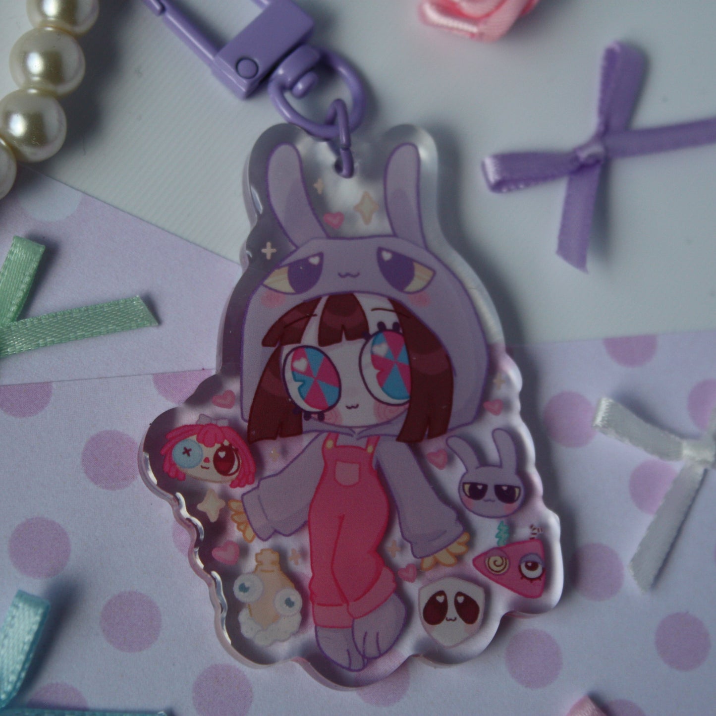 Pomni in Jax suit , The Amazing Digital Circus - Acrylic Keycharm