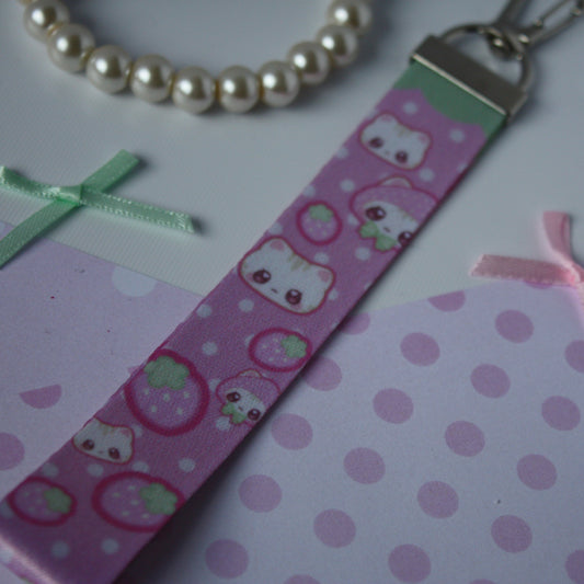 Kiki The Strawmew , Kawaii - small Lanyard