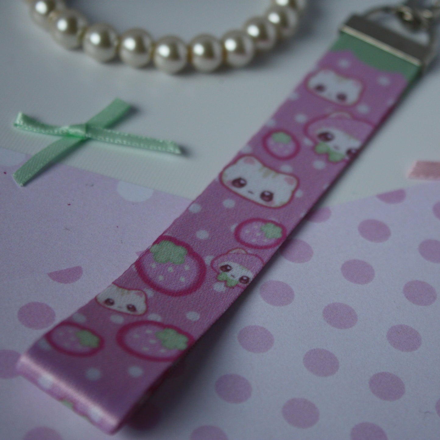 Kiki The Strawmew , Kawaii - small Lanyard