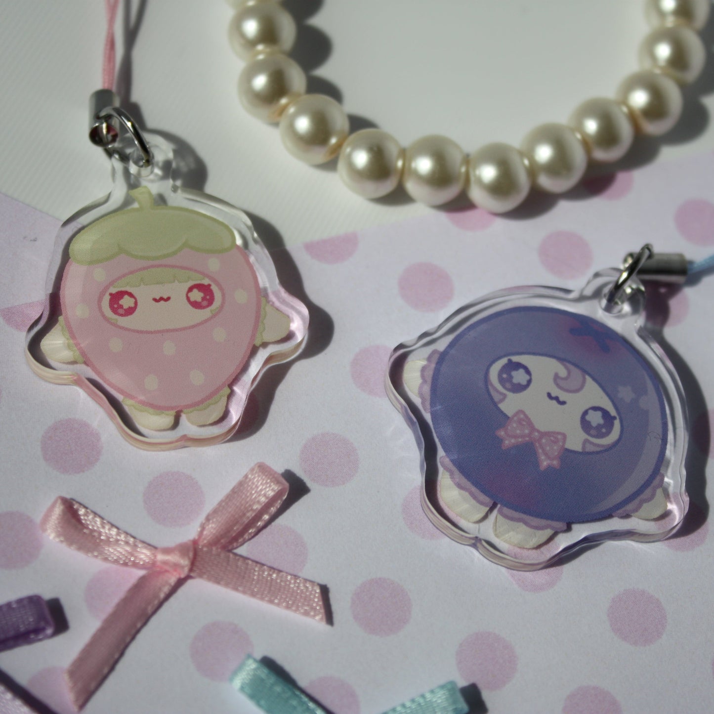 Berry Besties , Kawaii - Acrylic Phonecharms