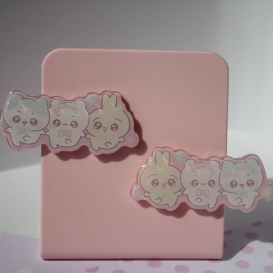 Chiikawa and friends - Acrylic Hair Clip Set