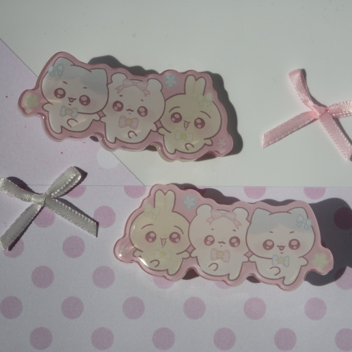 Chiikawa and friends - Acrylic Hair Clip Set